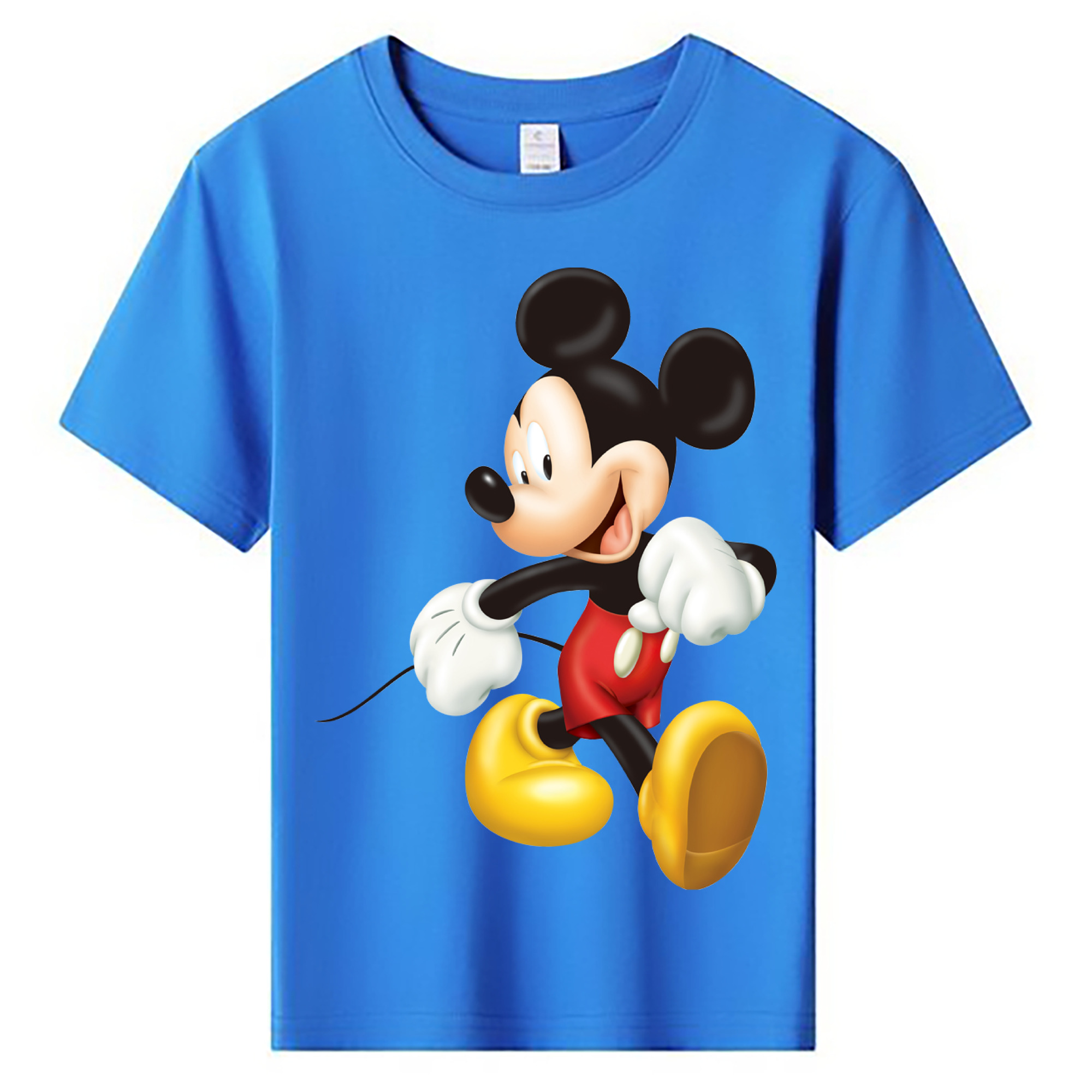 ミッキーマウス Mickey Mouse 綿100％キッズTシャツ（フロントプリント）